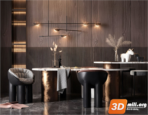 Dining Table Set Skp Files